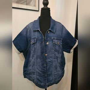 Torrid Denim Short Sleeve Jacket STRETCH 4X